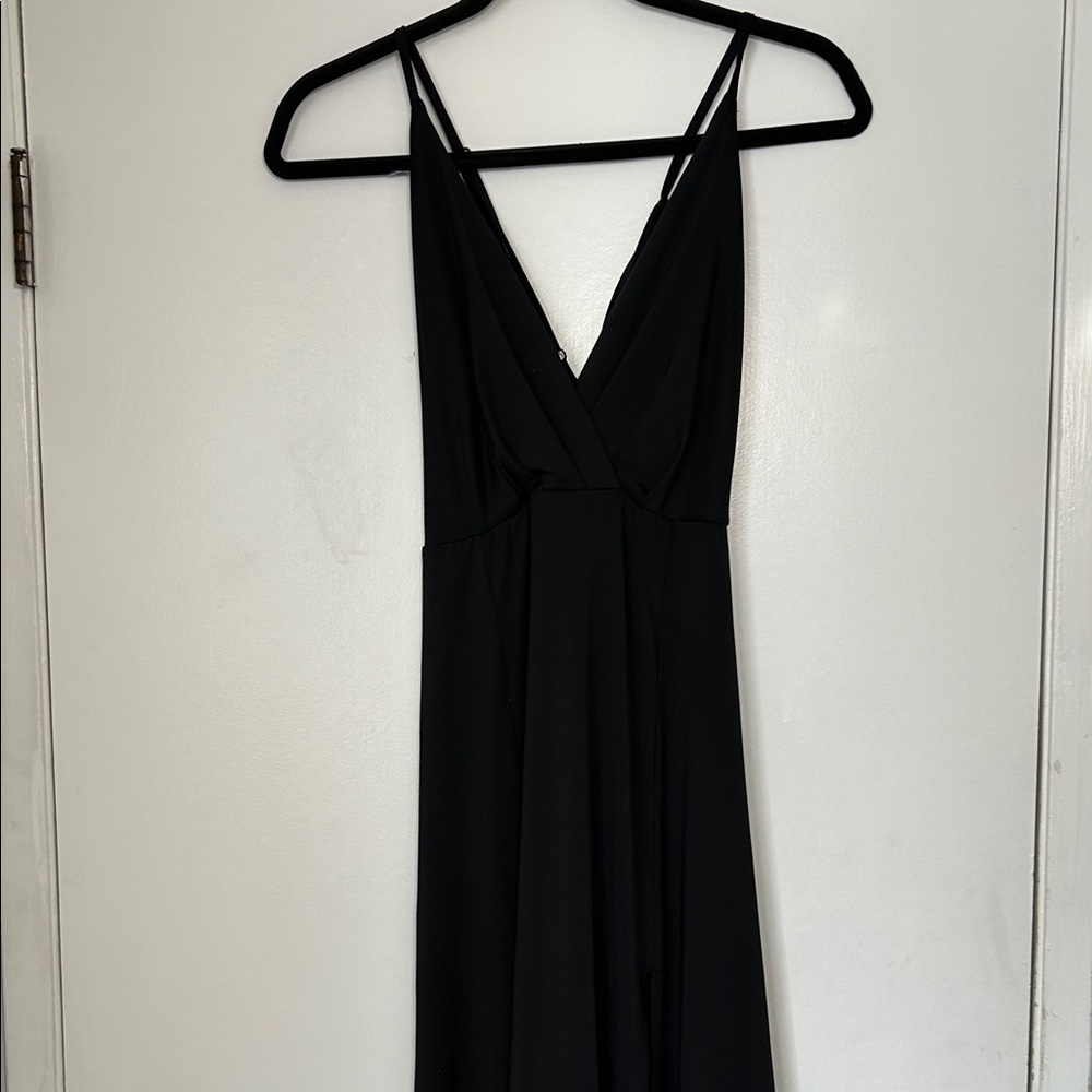 Miss Avenue Elegant Black Dress Size M With 2 Front Slits Formal Homecoming Danc